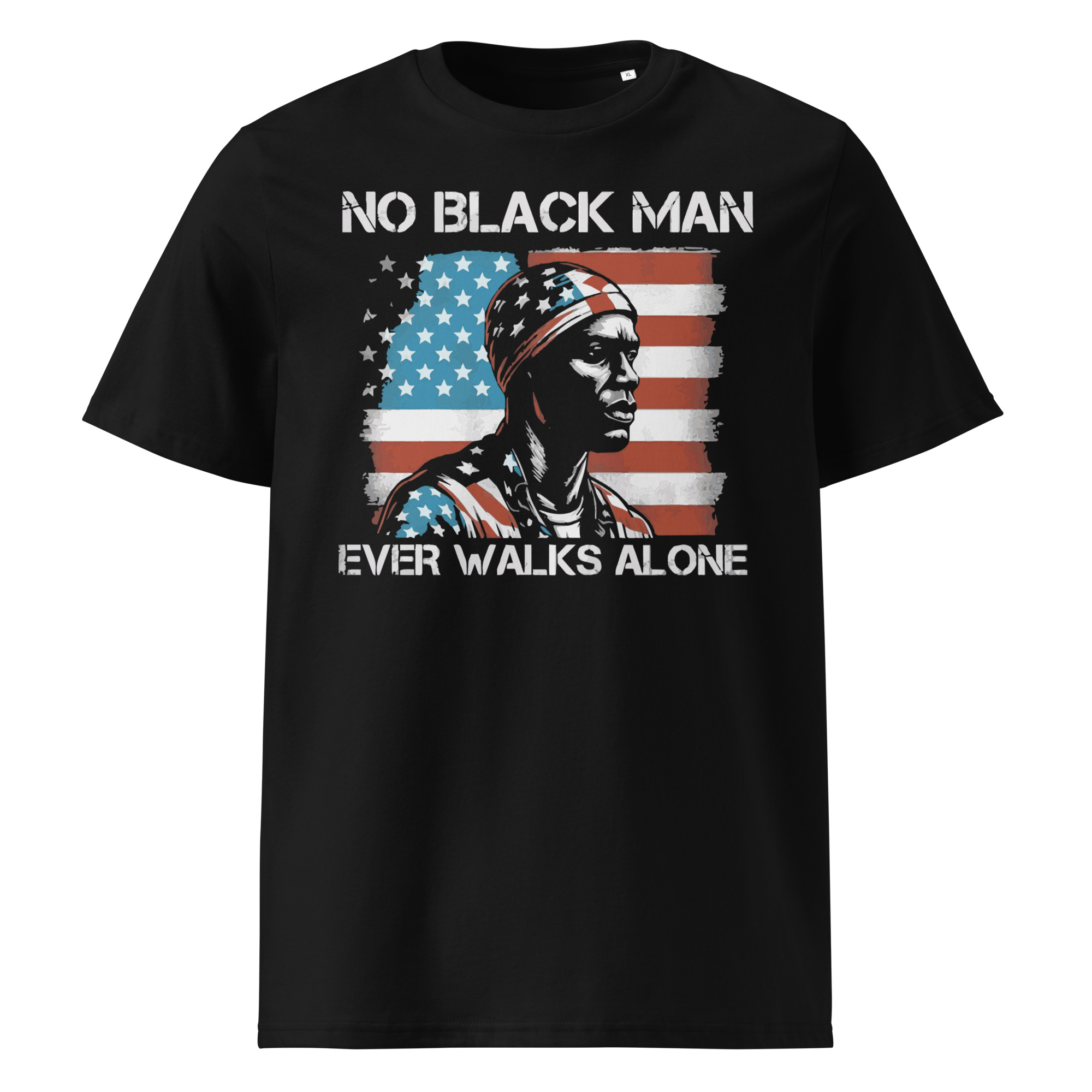 No Black Man Ever Walks Alone Unisex organic cotton t-shirt