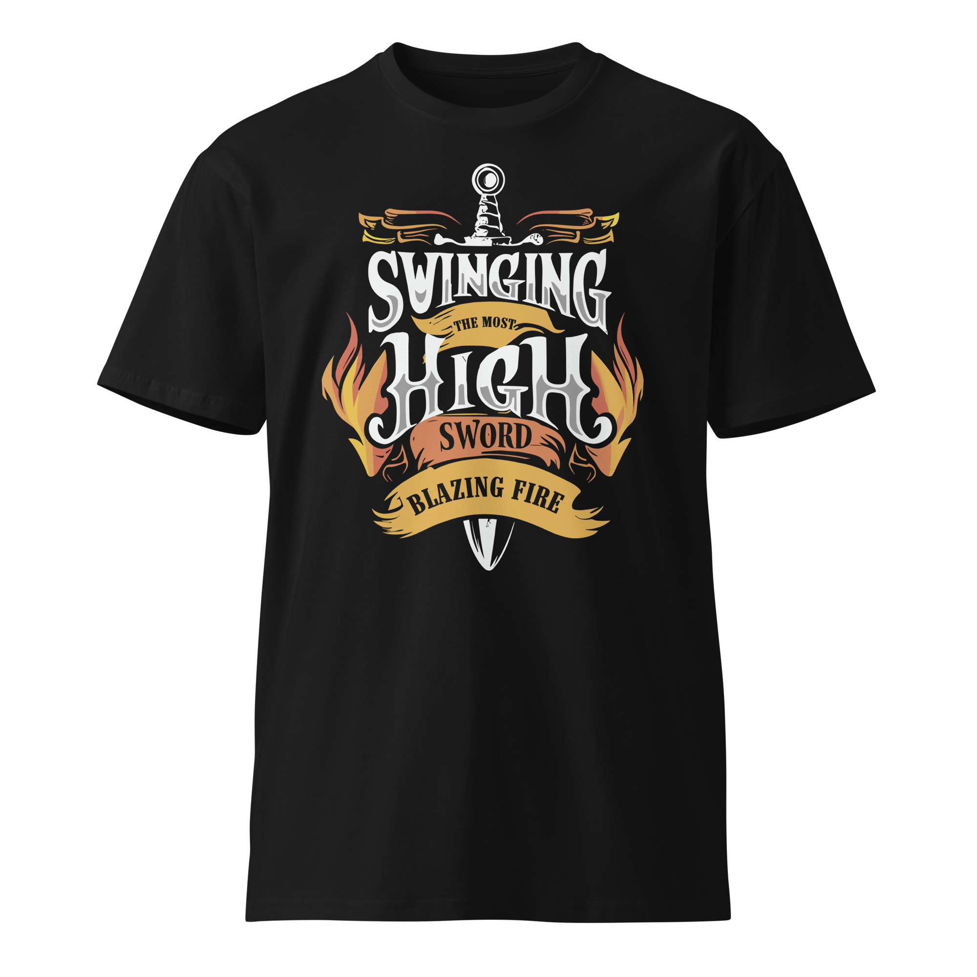 Swinging The Most High Sword Plain Unisex premium t-shirt